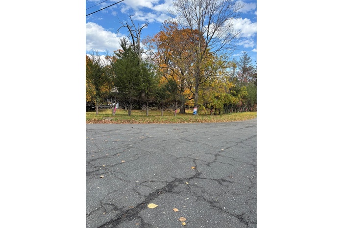 Corner view of vacant property.
