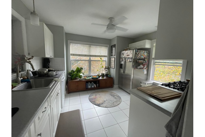Kitchen with tenants' possessions