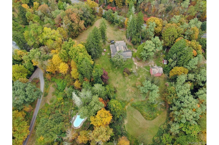 Birds eye view of property
