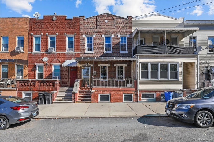 Traditional home with brick siding