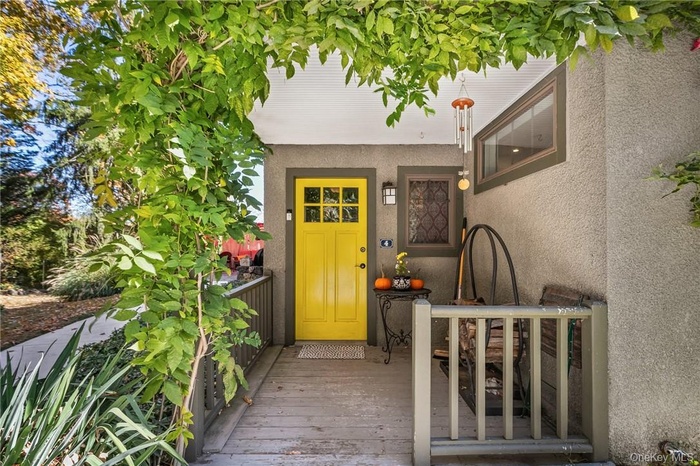 Happy Yellow Door Side -Entry View