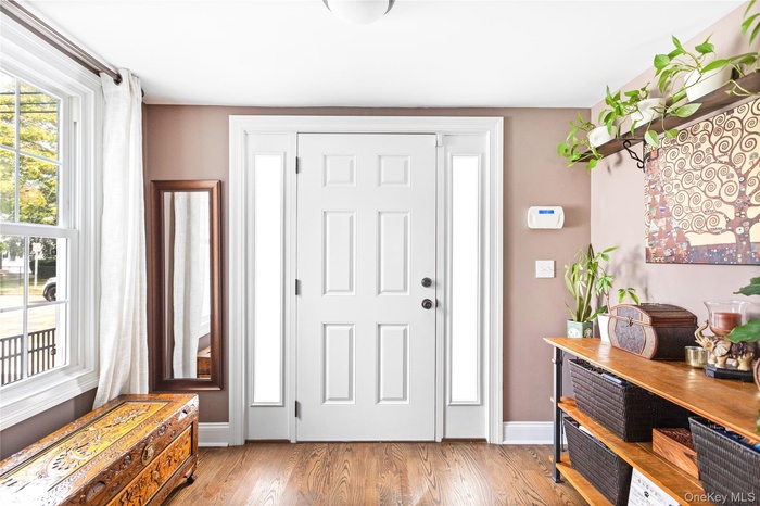 Foyer featuring wood finished floors and plenty of natural light