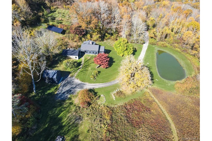 Drone / aerial view of a large body of water