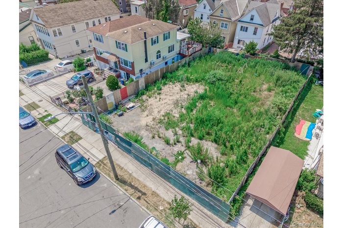 Aerial perspective of suburban area