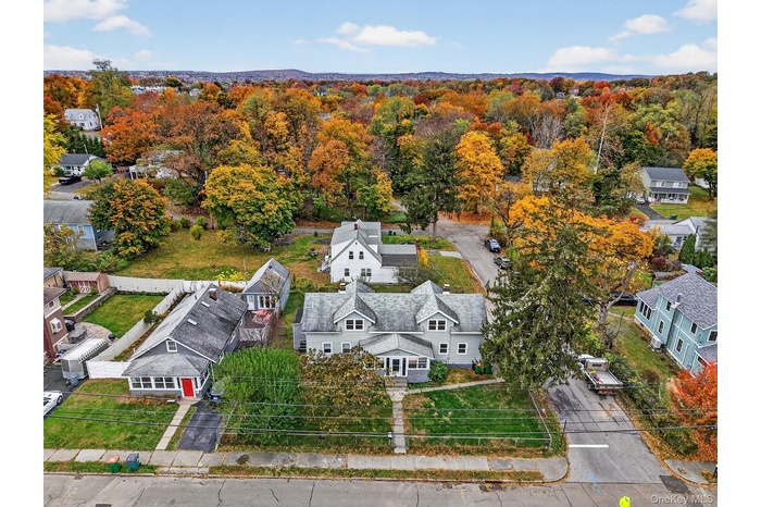 Aerial view of residential area