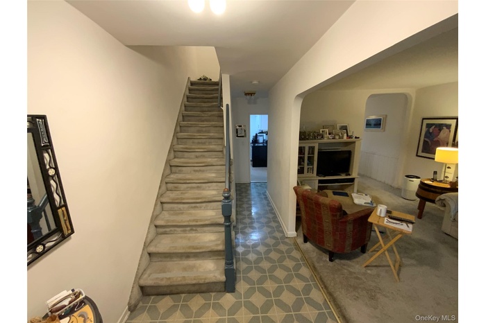 Stairway with arched walkways