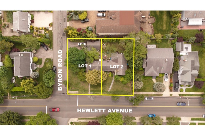 Aerial view of residential area