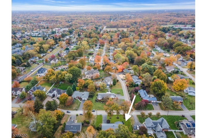 Aerial view of the house