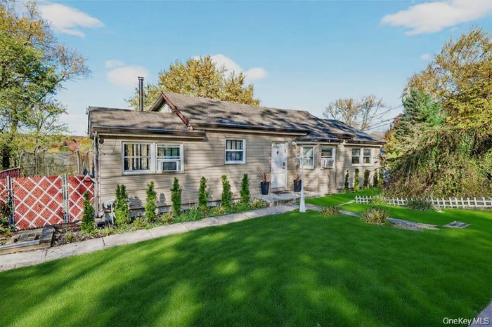 View of single story home