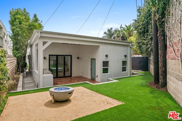 Cool Blue Rock Glass Firepit