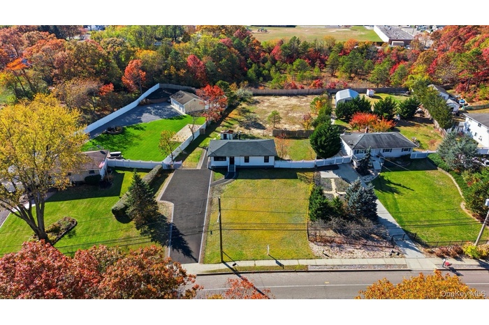 Aerial view of residential area