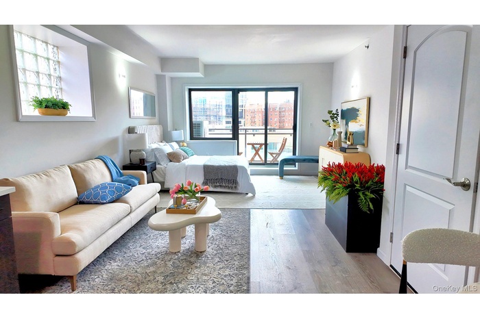 Living room featuring light wood finished floors