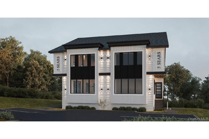 View of front facade with entry steps and a shingled roof