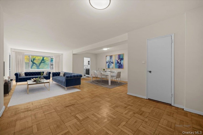 Living area with baseboards