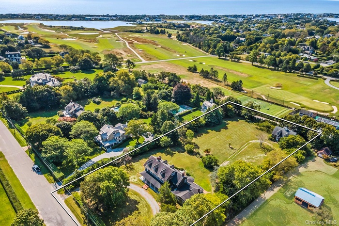 Aerial View out to the water in prime estate location