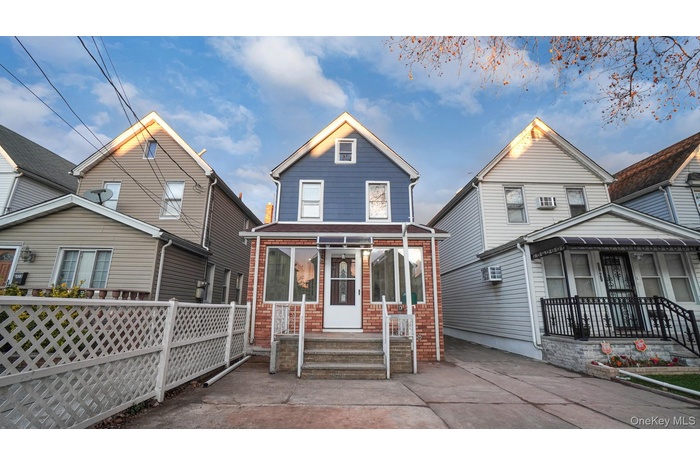 View of front of property featuring covered porch