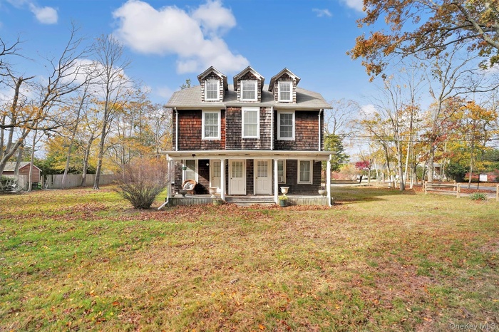 View of front of home with a porch