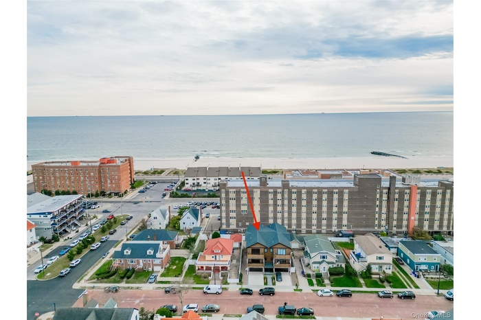 Drone / aerial view of extended coastline