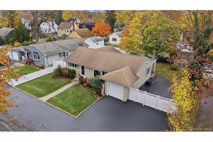 Aerial view of residential area