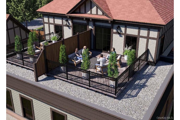 Wooden terrace featuring a patio and an outdoor living space