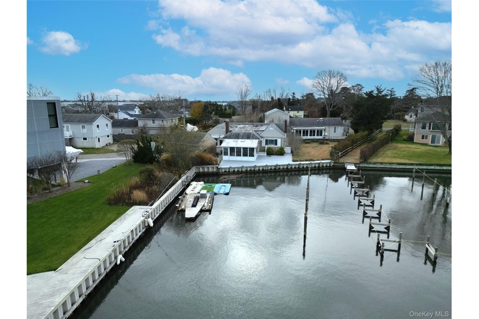 Water view with a boat dock.