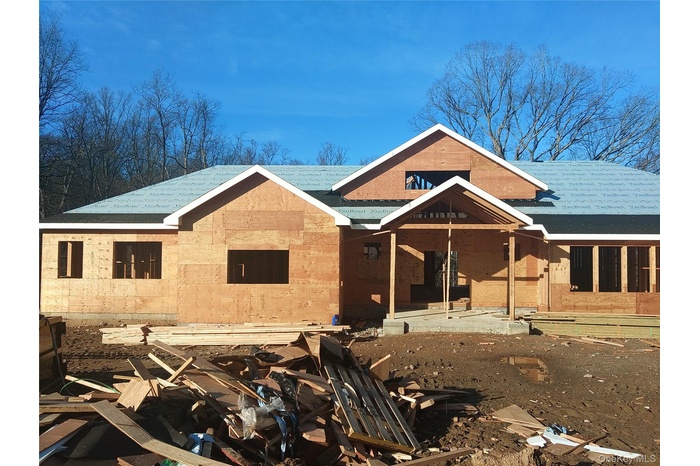 View of front of home featuring a porch