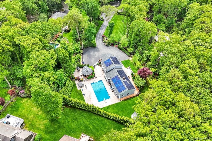 Bird's eye view of a pool
