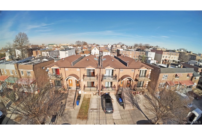 Aerial view of residential area