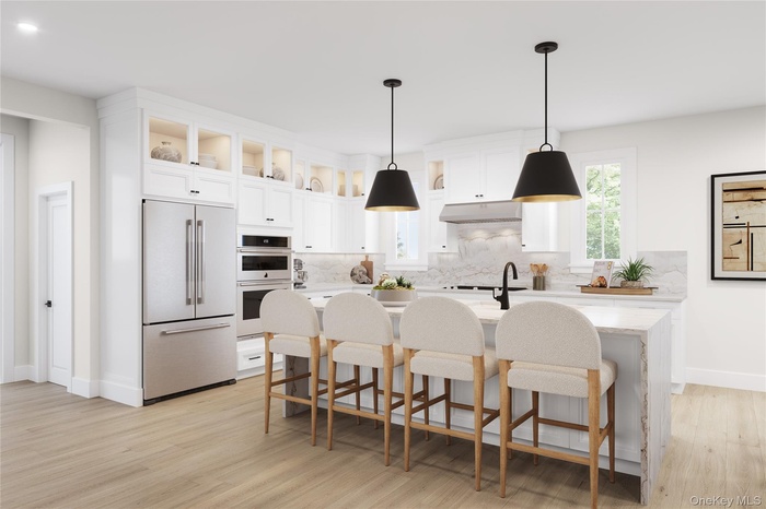 Gourmet Kitchen with a breakfast bar seating