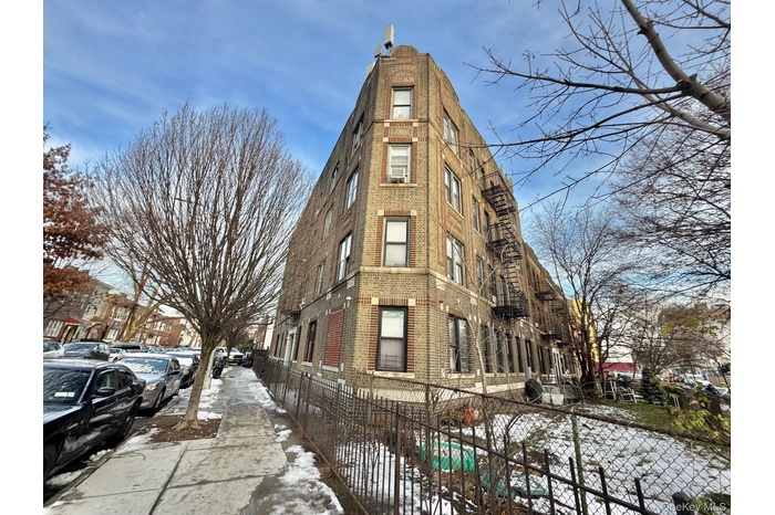 View of snow covered building