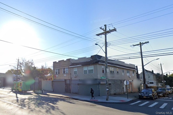View of building exterior featuring a residential view