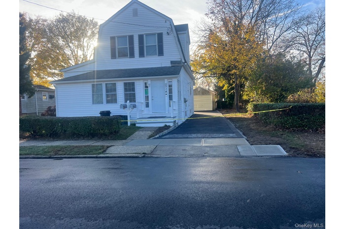 Dutch colonial with a gambrel roof