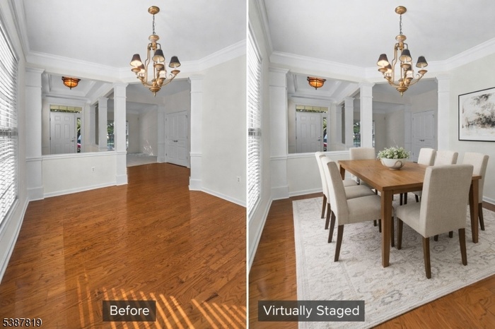 virtually staged dining