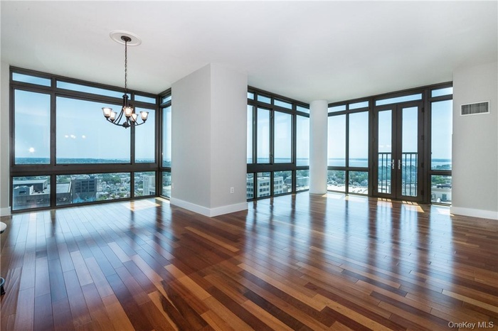 Large living room/dining area