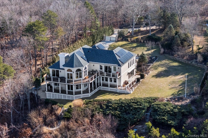 From above, the property reveals a natural setting with complete privacy