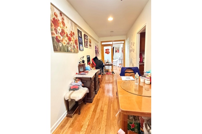 Dining area featuring light wood-style flooring