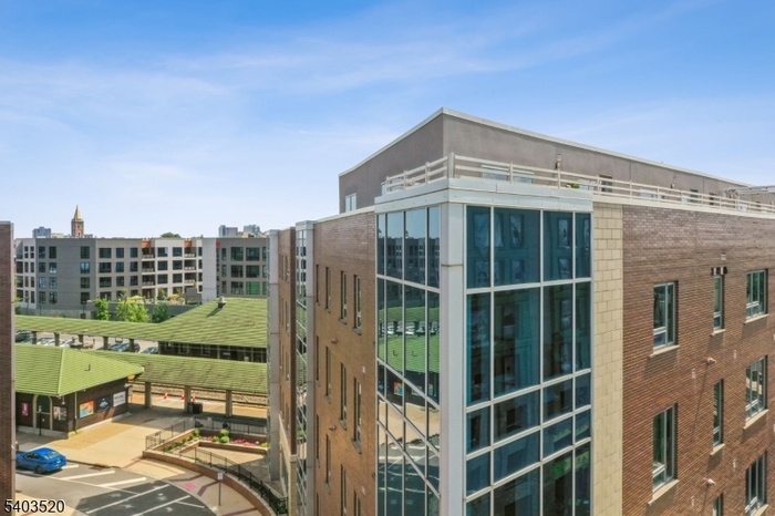 Aerial view of the building