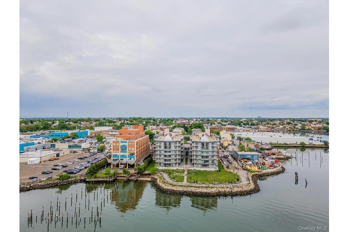 View of urban area featuring a large body of water
