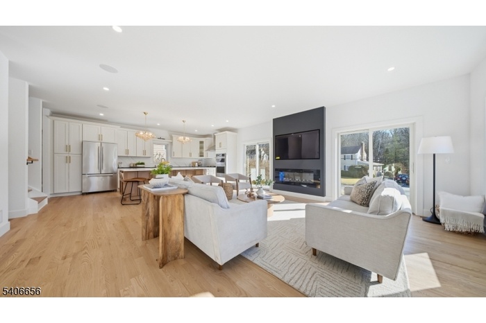 living room and kitchen
