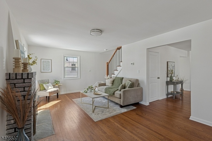 Living room with fire place