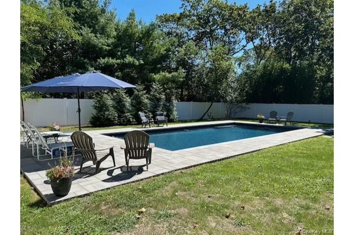 South Eastern facing pool for full day sun.