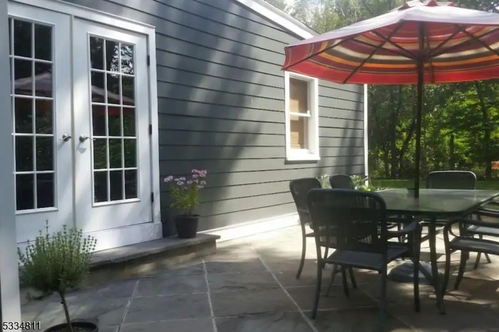 Private bluestone patio