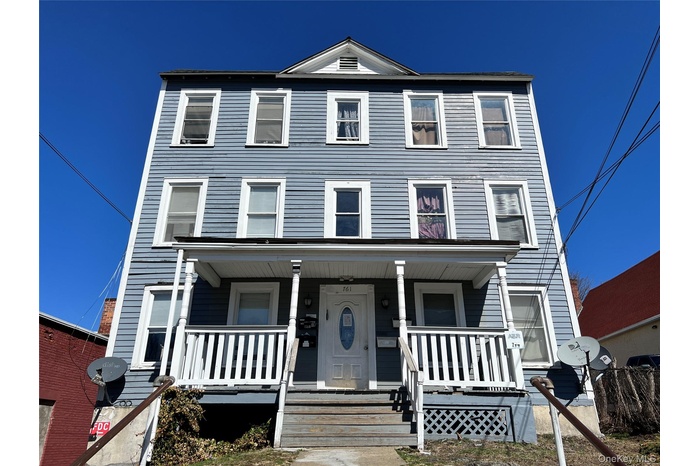 View of front of home with a porch