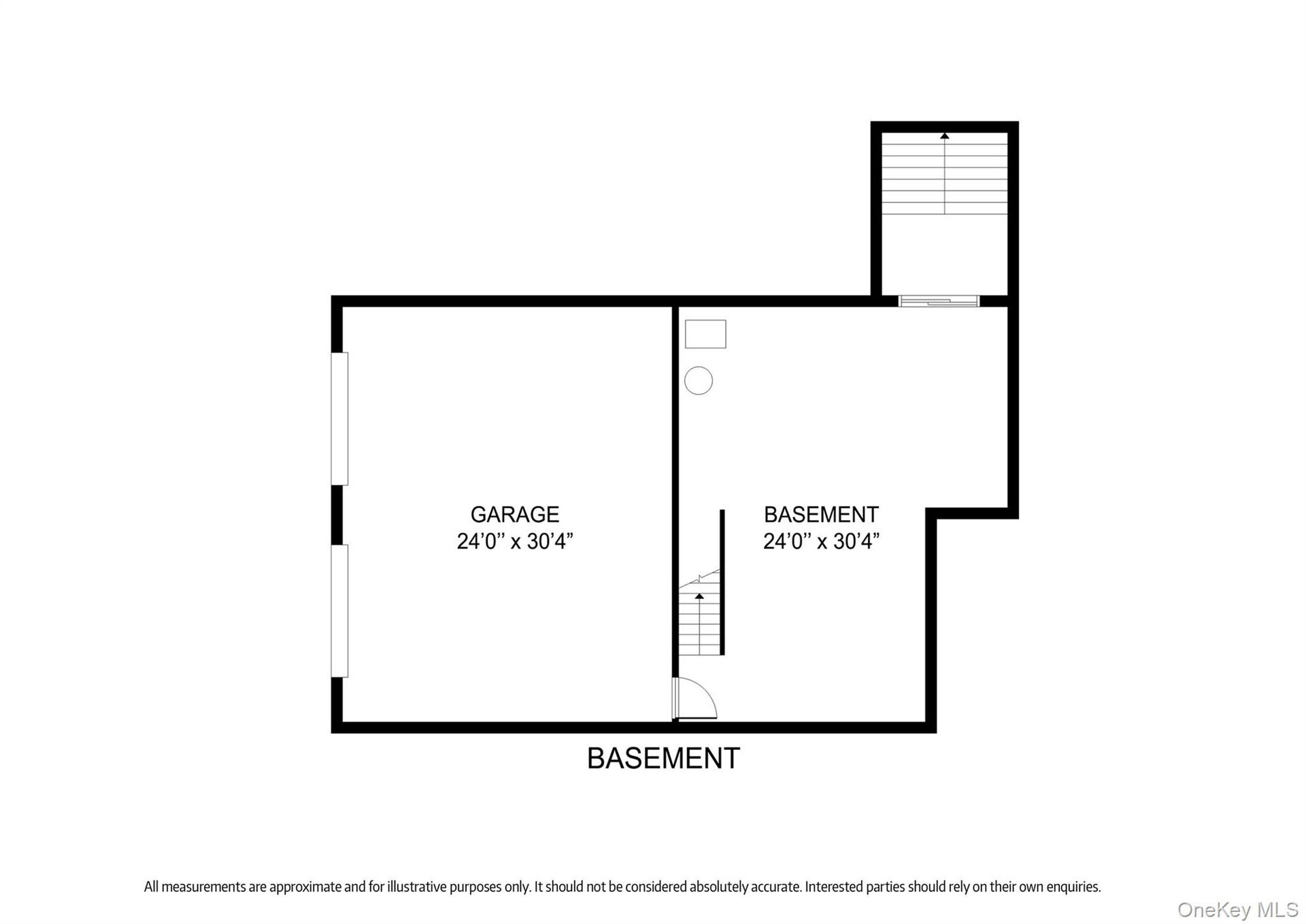 Basement floor plan adapted from architectural drawings. Square footage is shown for reference purposes only and, while believed to be accurate, is no