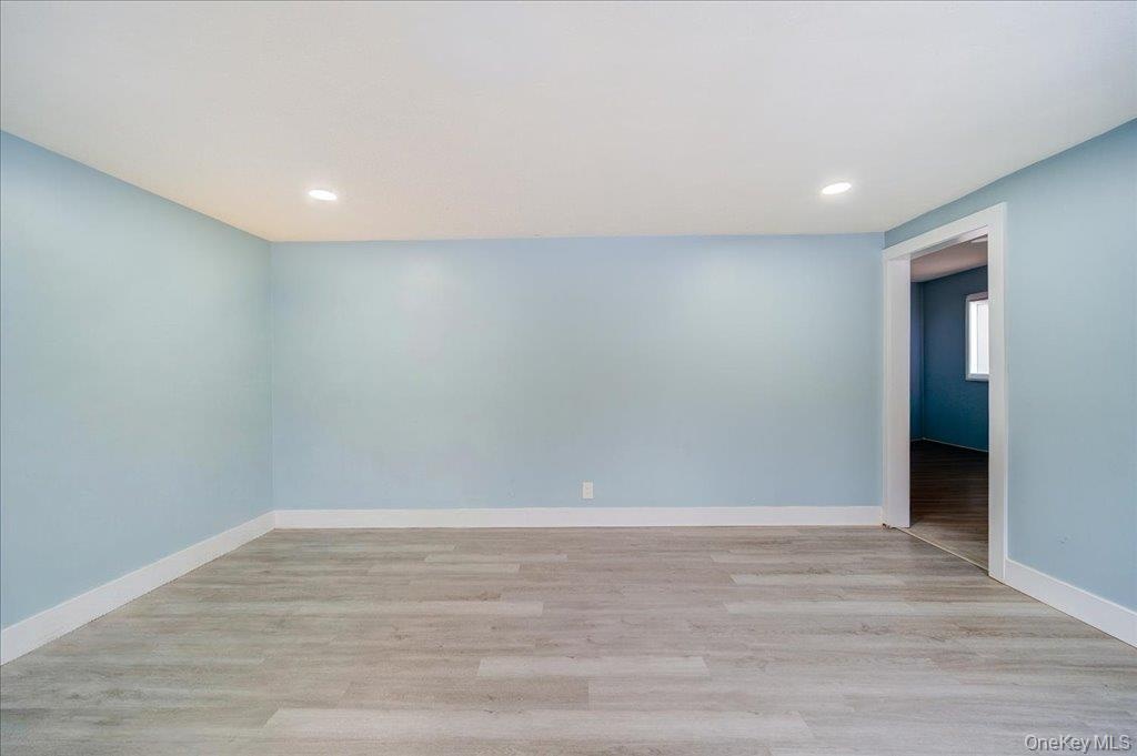 living room opens up to the backyard.