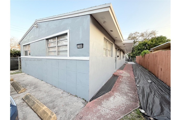 Entrance to units on side of house