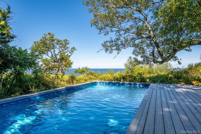 50 foot pool and expansive deck - private with unobstructed views