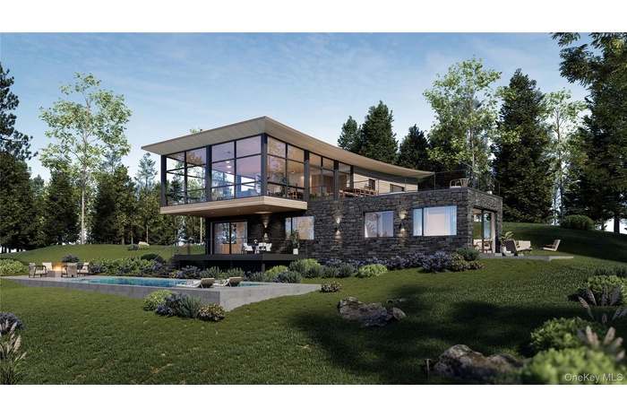 All images are renderings of a to-be-built residence. Project name: "Arc House"