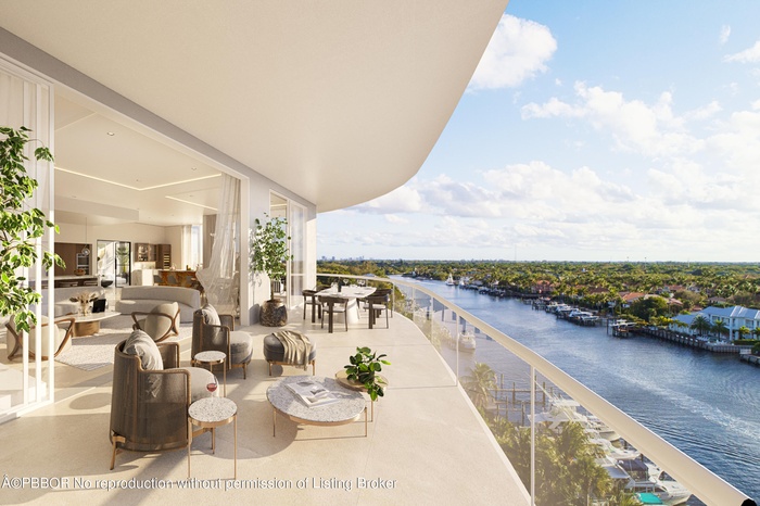 Expansive Balcony with View of Intracoastal