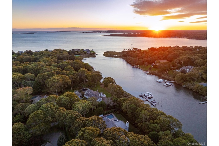 Bird's eye view of a large body of water